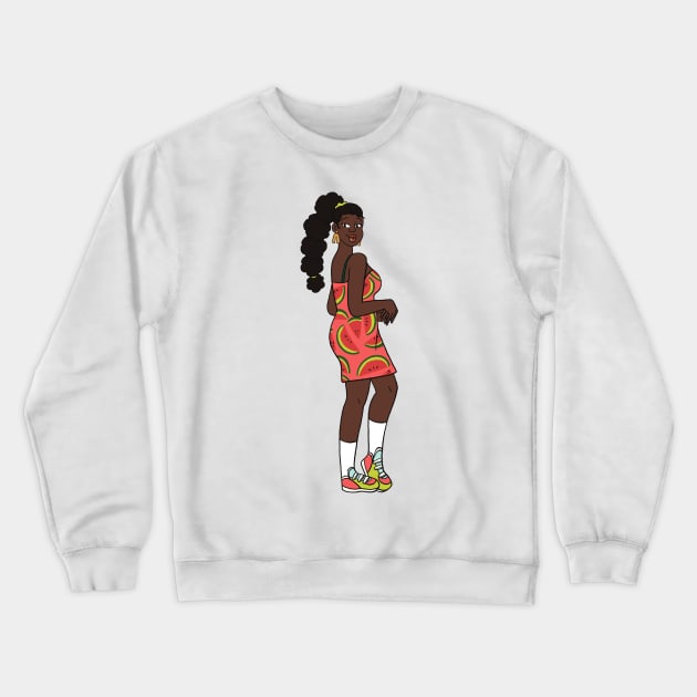 Watermelon Crewneck Sweatshirt by Coily And Cute